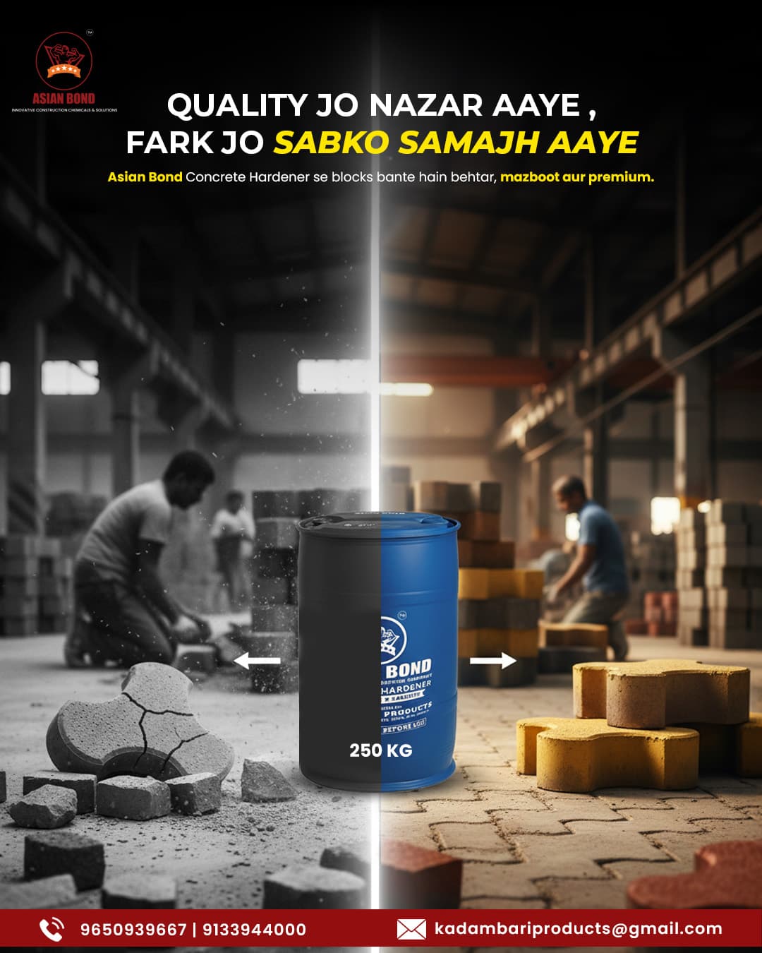 AsianBond Concrete Hardener for Fly Ash Brick Units